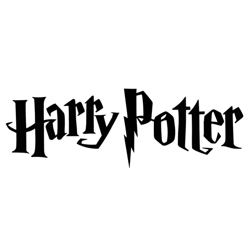 Harry Potter logo with a lightning bolt forming part of the letter P.