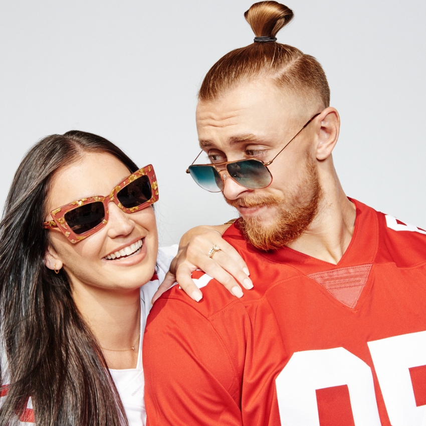 George Kittle's Opening Day Style: A Look at His Yellow Tinted Frames