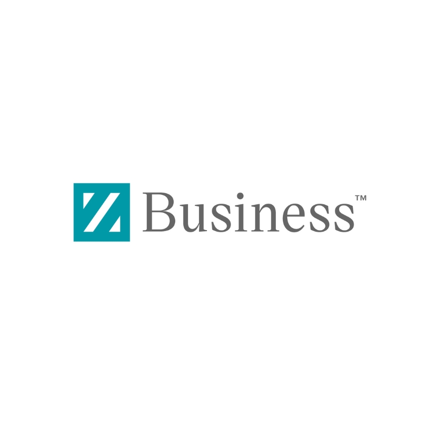 Z Business™ logo with teal Z and grey text.