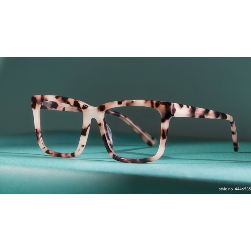 Rectangular tortoiseshell eyeglasses, style no. 4446535.