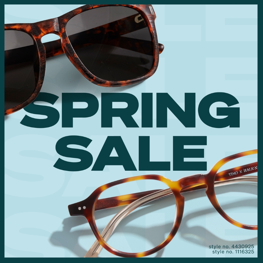 SPRING SALE. Two pairs of tortoiseshell glasses. Style no. 4430925 and 1116325.