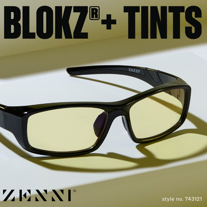 BLOKZ® + TINTS Zenni glasses style no. 743121.