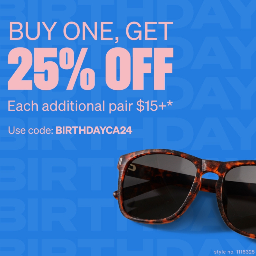 Buy one, get 25% off. Each additional pair $15+. Use code: BIRTHDAYCA24. Style no. 1116325.