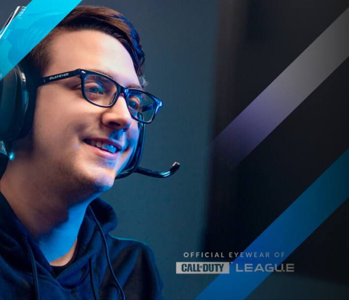 Image of Clayster wearing Zenni black rectangle glasses #85612921 with their name engraved on the frame.